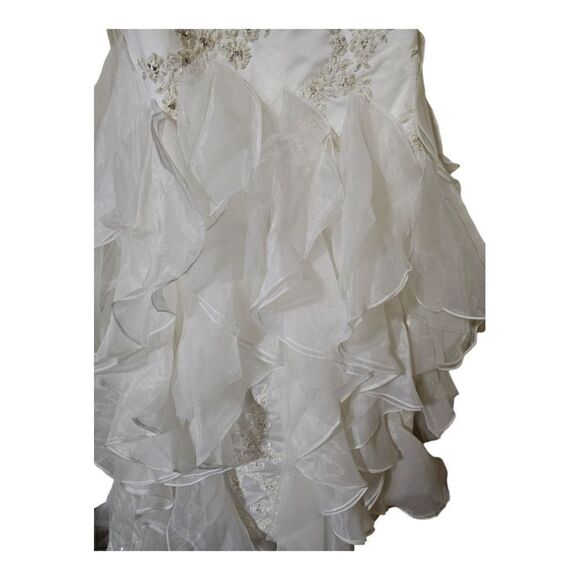 EDEN BRIDALS Strapless Crepe Wedding Dress Ballgown - Size 8 - Picture 7 of 10